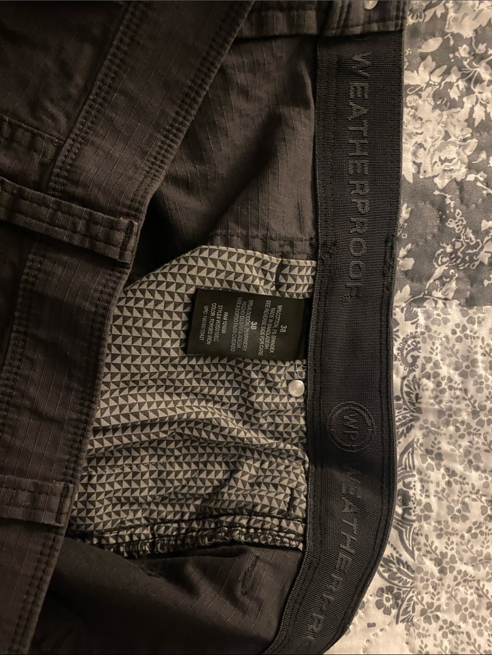 Weatherproof Men’s Black Relaxed Ripstop Jeans